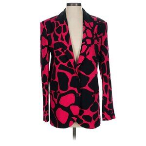 Redemption womens cadi blazer jacket fuchsia black giraffe print Size 36 NWT